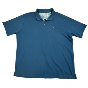 Tommy Bahama Island Zone Polo Shirt Mens 4XLB Blue Golf Performance Beach Modal